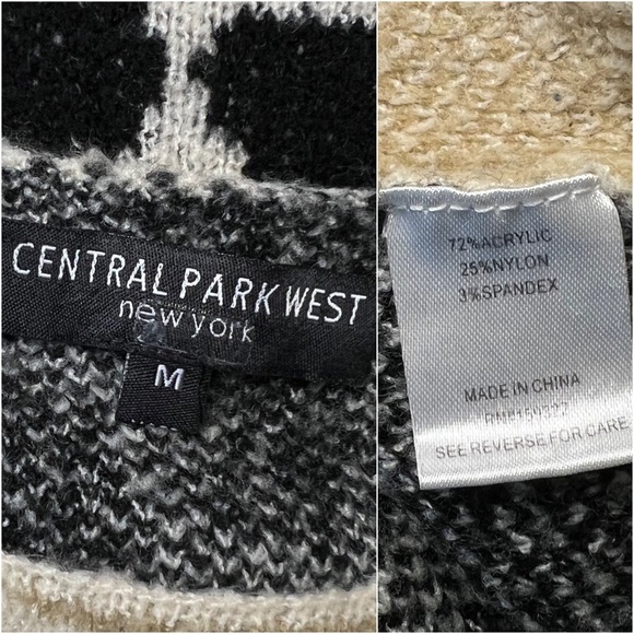 REVOLVE X CENTRAL PARK WEST Colorblock Animal Print Knit Oversized Sweater M - Picture 8 of 10